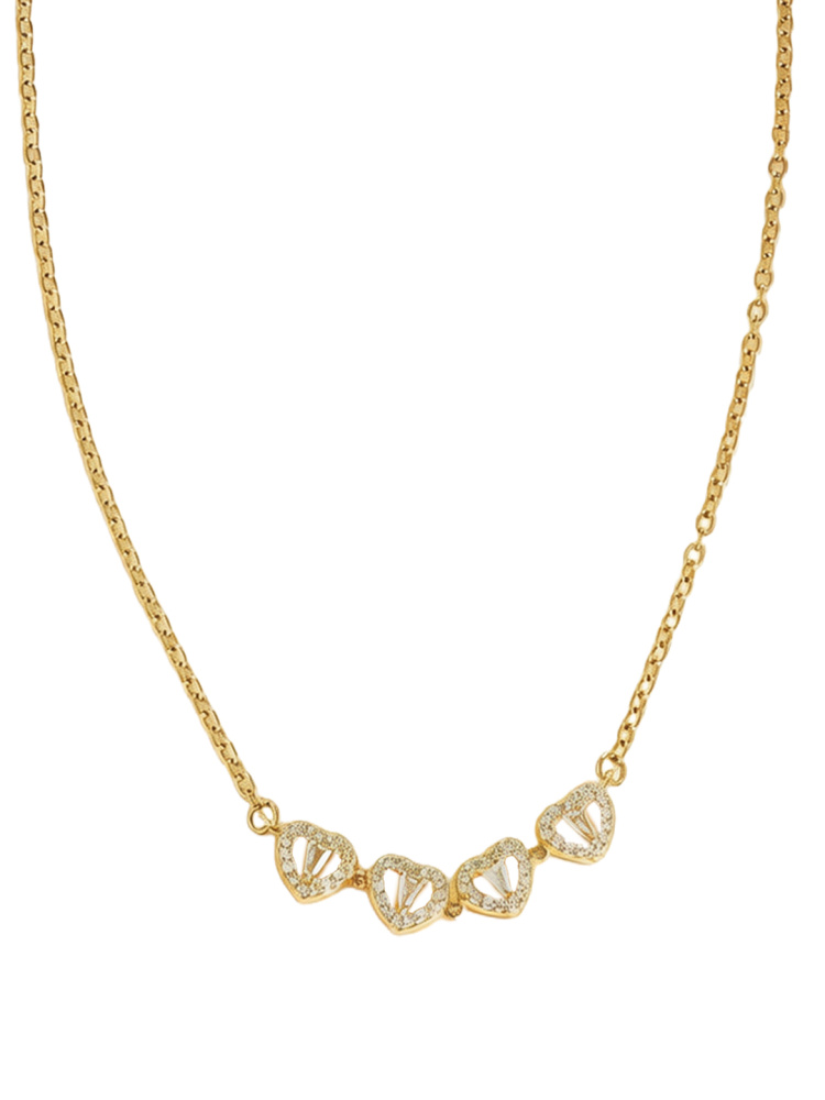 Kleeblatt / Herz-Kette 2-in-1