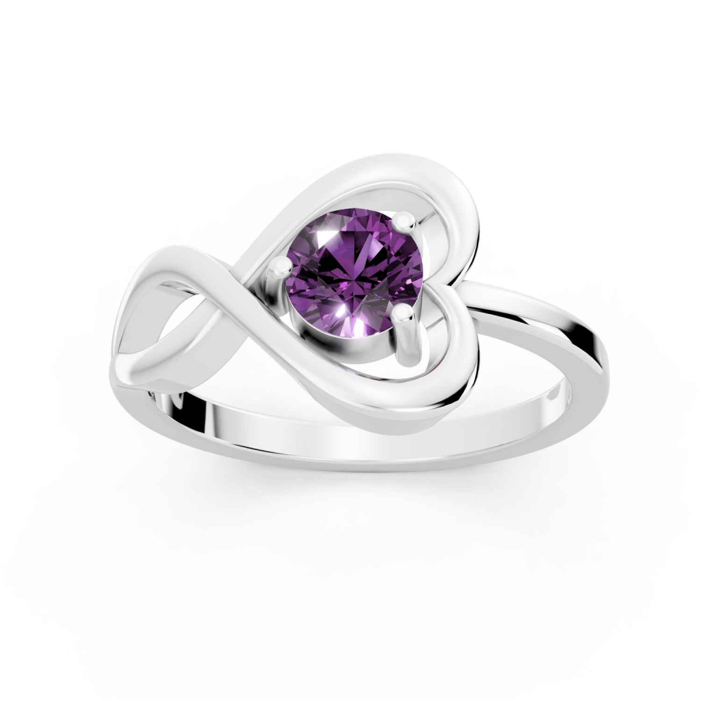 Echtsilber-Ring Violet Amour,  Gr. 54