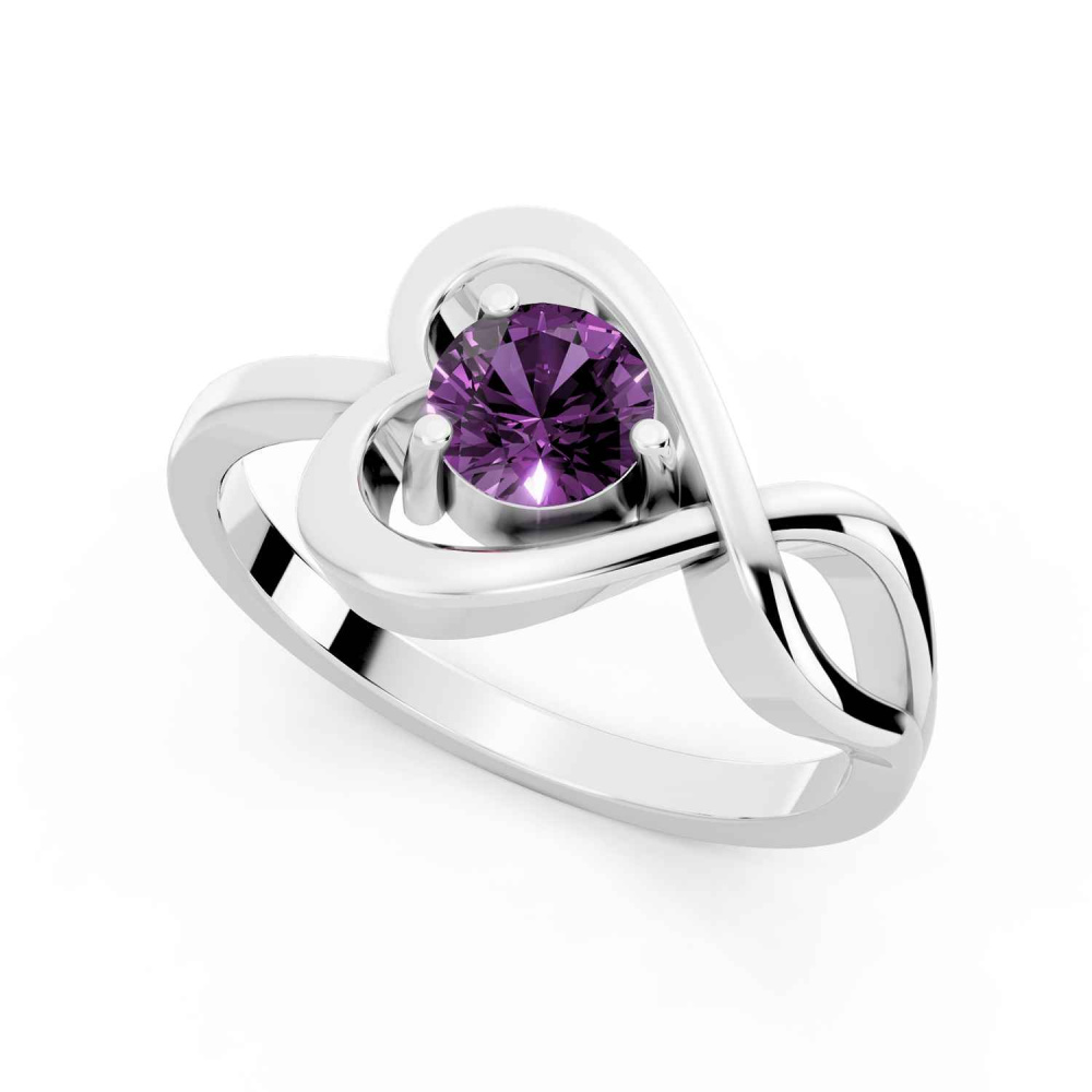 Echtsilber-Ring Violet Amour,  Gr. 56