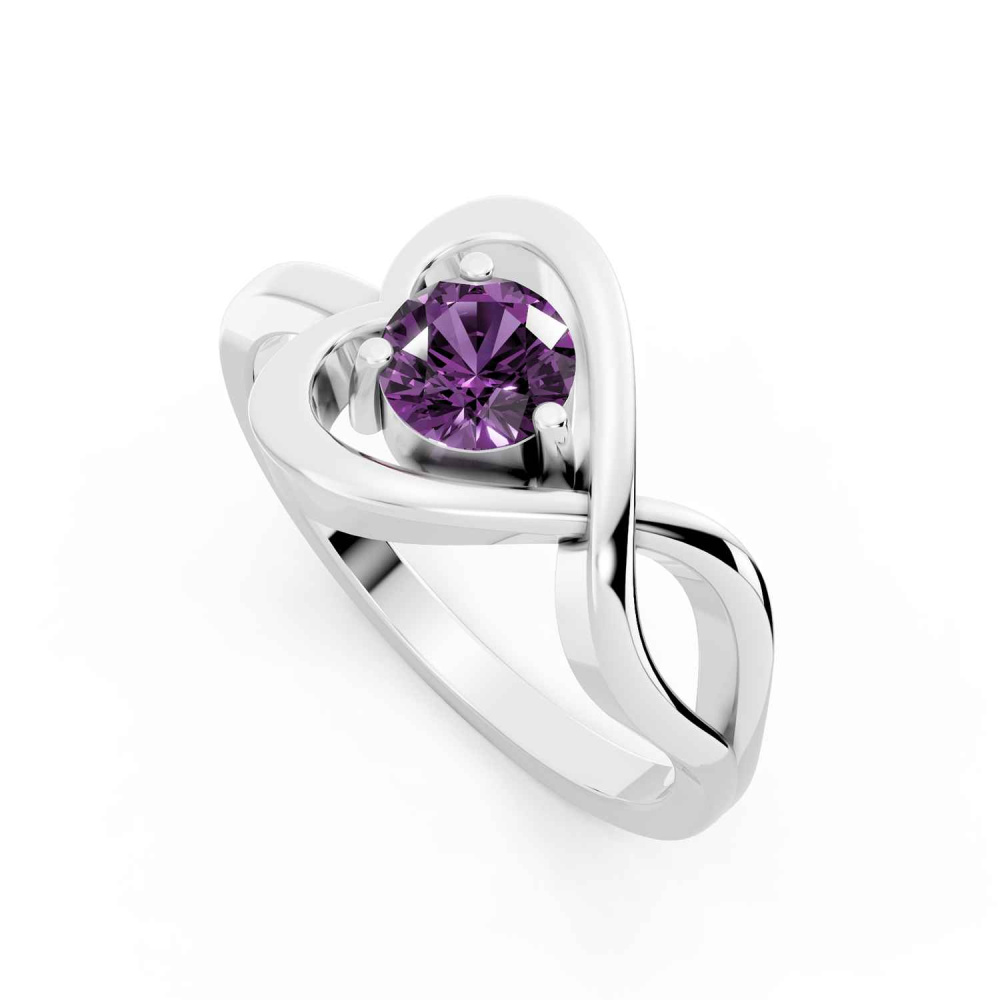 Echtsilber-Ring Violet Amour,  Gr. 56