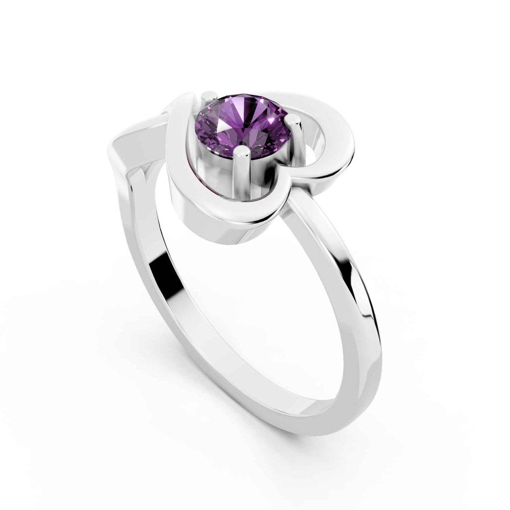 Echtsilber-Ring Violet Amour,  Gr. 58