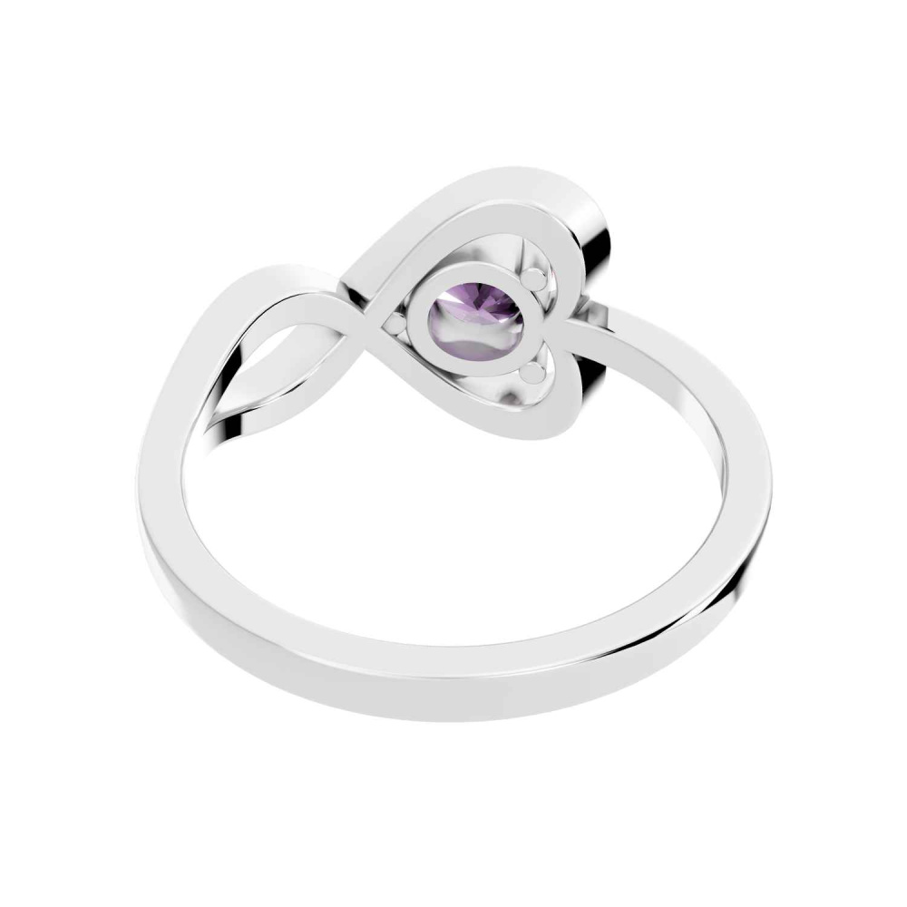 Echtsilber-Ring Violet Amour,  Gr. 60