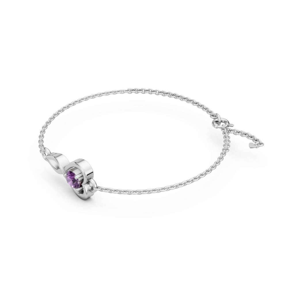 Echtsilber-Armband Violet Amour