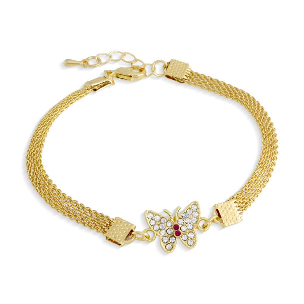 Armband "Schmetterling", mit echten Rubinen