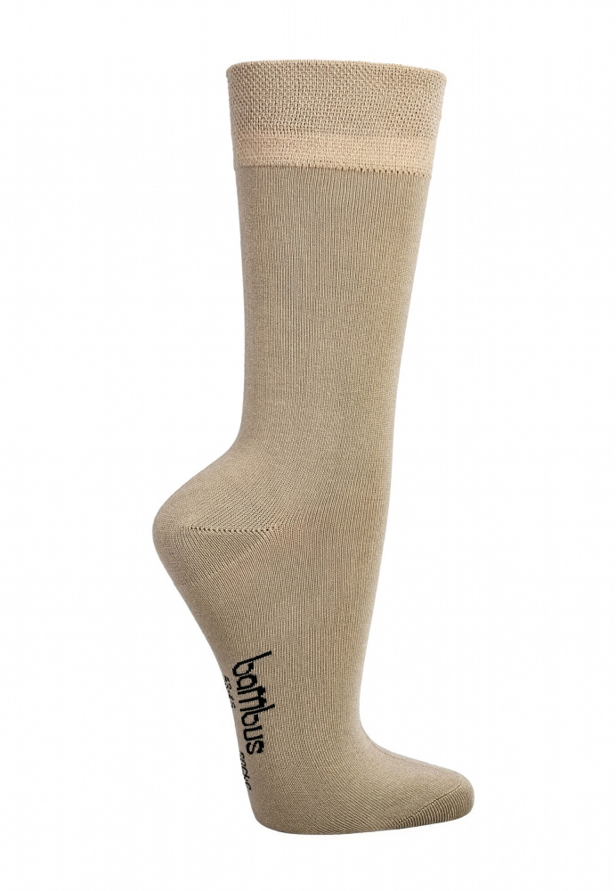 Bambus-Socken 3 Paar, beige, 35-38