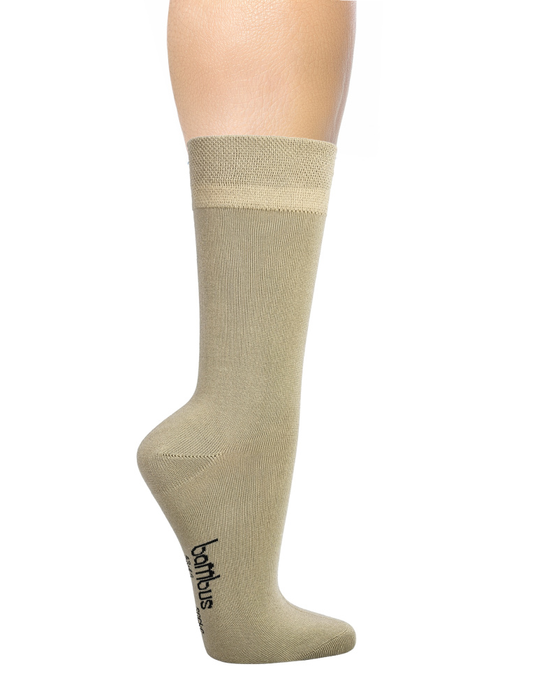 Bambus-Socken 3 Paar, beige, 43-46