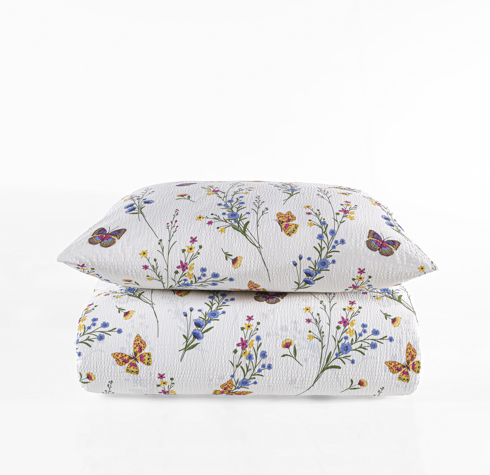 Seersucker-Bettwäsche Frühlingsbrise, 135x200cm