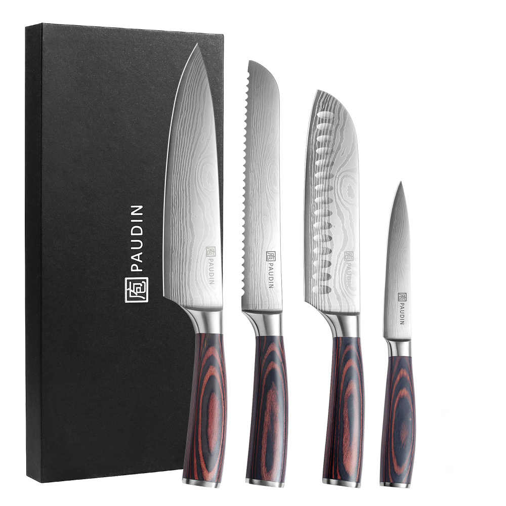 Küchenmesser-Set von Paudin, 4-teilig