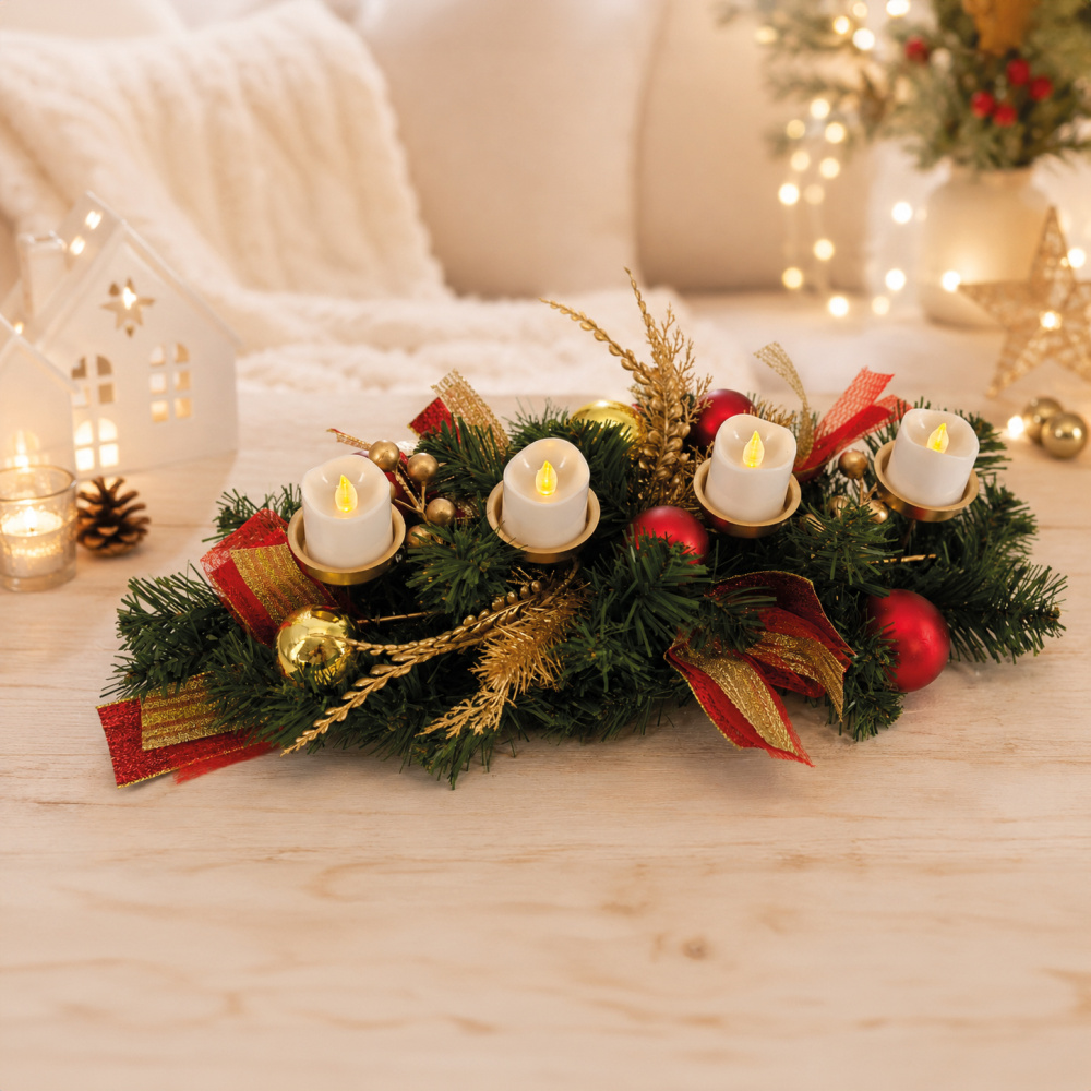 LED-Adventsgesteck mit Timerfunktion