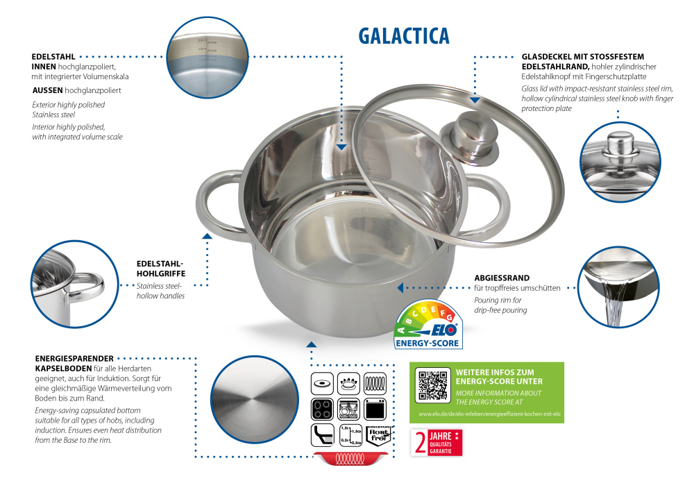 7-teiliges ELO Topfset Galactica