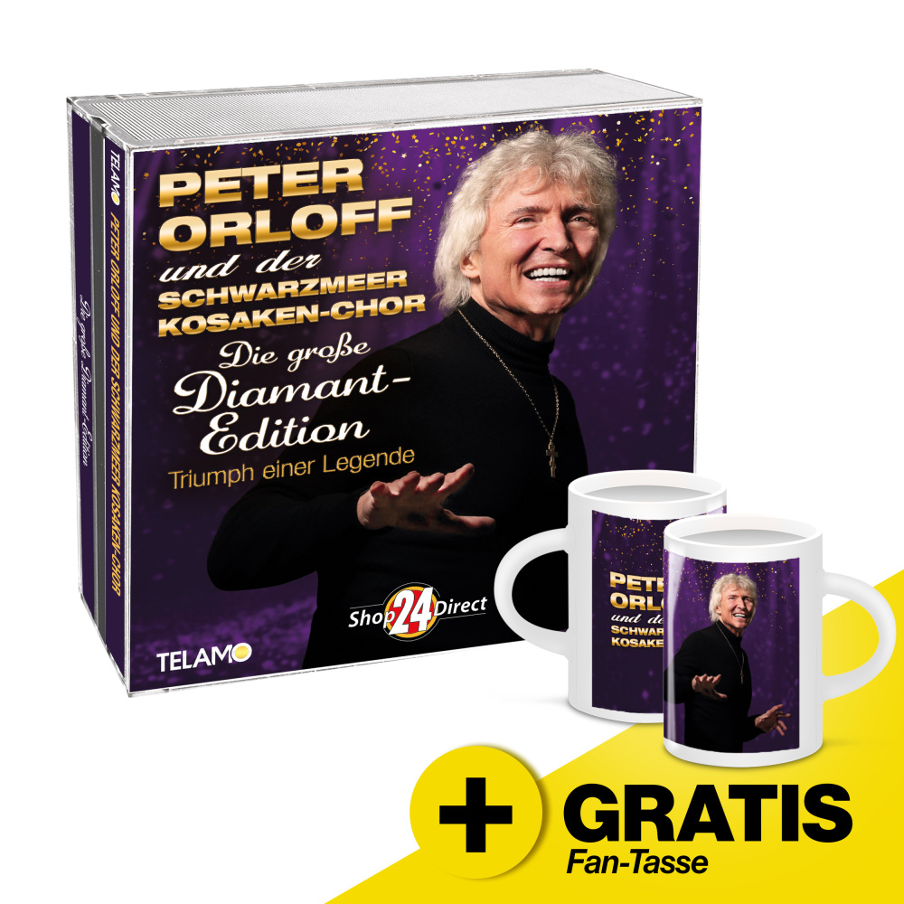 Peter Orloff & Der Schwarzmeer Kosaken-Chor - Die große Diamant-Edition - Triumph einer Legende 5CD+2DVD-Paket + GRATIS Fan-Tasse