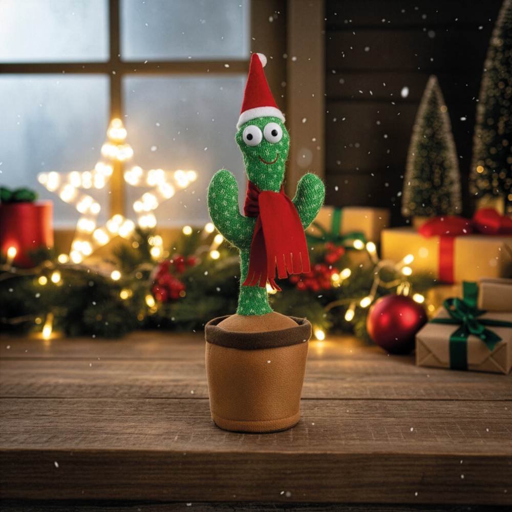 Tanzender, singender Weihnachts-Kaktus