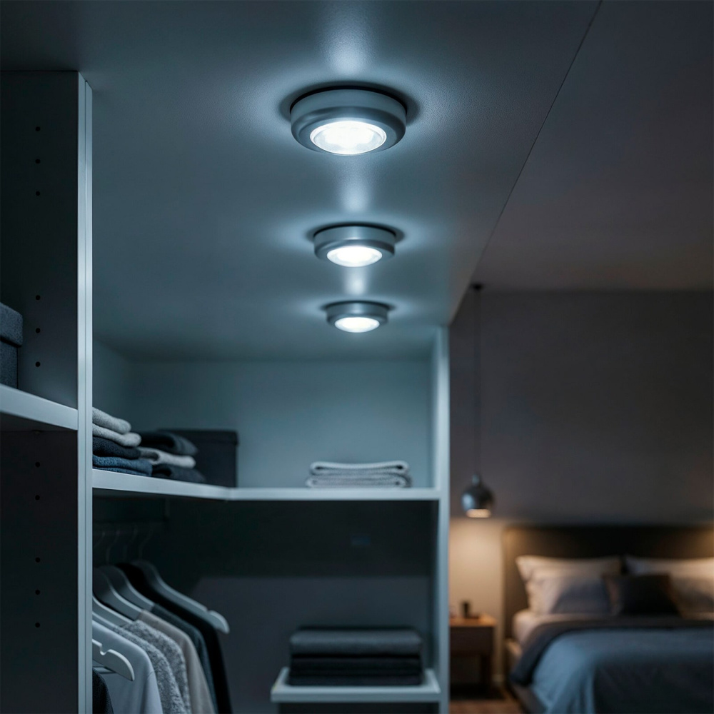 Universal LED Touch Lampen mit 4 LEDs, 3 Stück