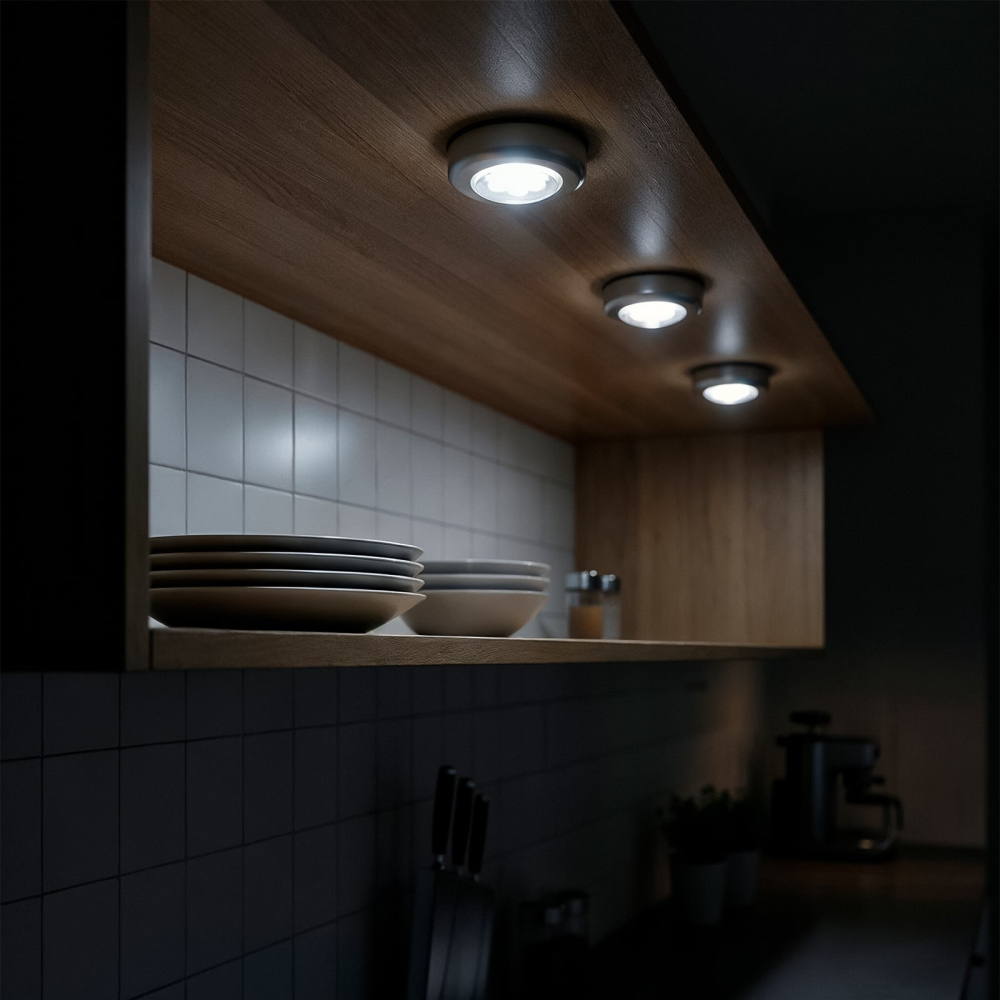 Universal LED Touch Lampen mit 4 LEDs, 3 Stück
