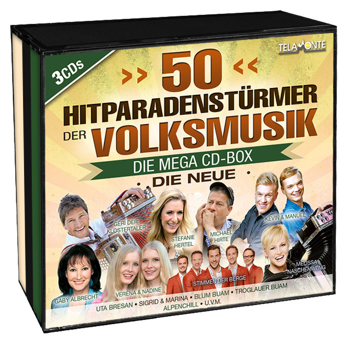 Kopf hoch und durch + 50 Hitparadenstürmer der Volksmusik - Die Mega CD-Box