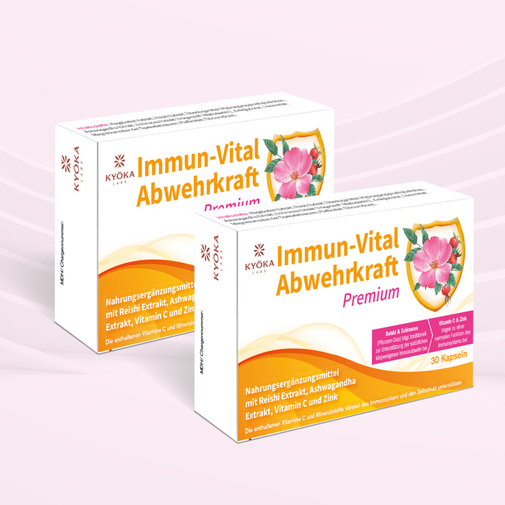 Unser 2-für-1-Startangebot: Kyoka Immun-Vital Abwehrkraft Premium, 2 x 30 Kapseln