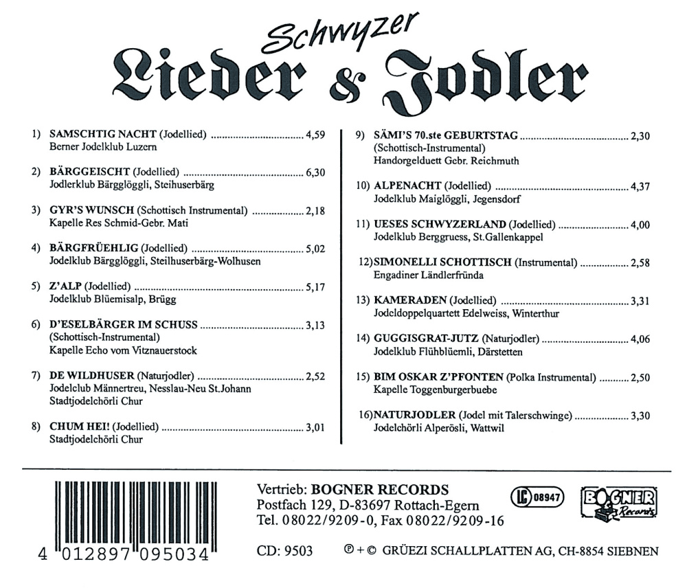 Schwyzer Lieder & Jodler