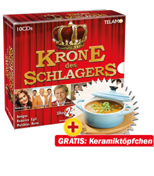 Krone des Schlagers + GRATIS Keramiktöpfchen mittel türkis