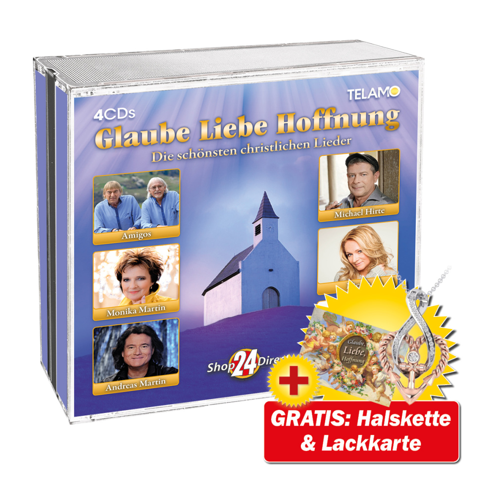 4053804212397 - Glaube Liebe Hoffnung - Die schönsten christlichen Lieder + GRATIS Halskette & Lackkarte Engel