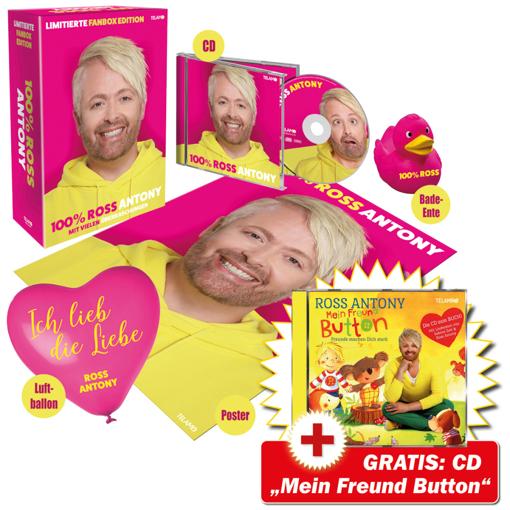 100% Ross Fanbox + GRATIS CD "Mein Freund Button"