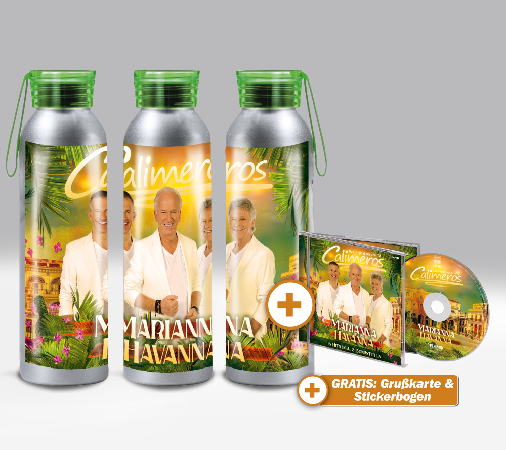 4053804213264 - Marianna Havanna Fan-Set Trinkflasche + CD + GRATIS Stickerbogen & Grußkarte