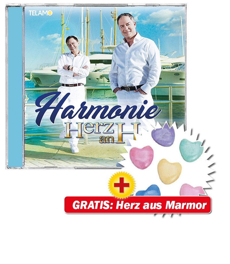 Herz an Herz + GRATIS Herz aus Marmor