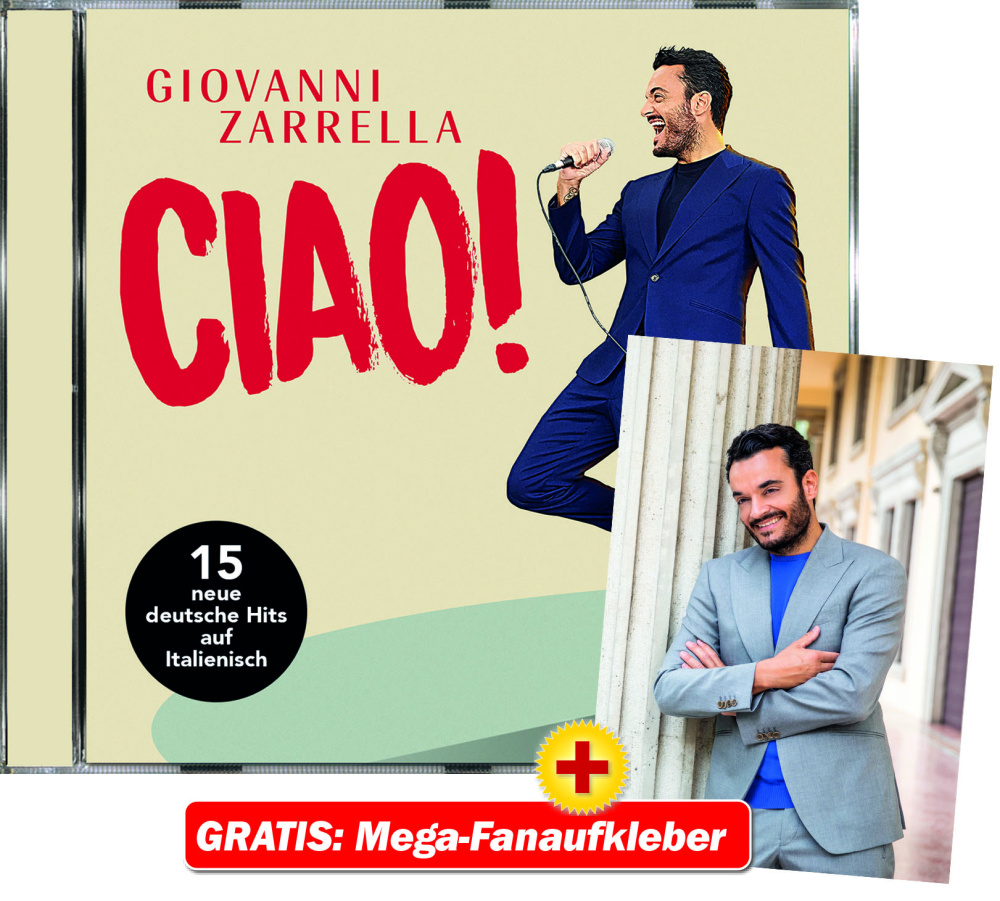 4053804314879 - CIAO! + GRATIS Mega-Fanaufkleber