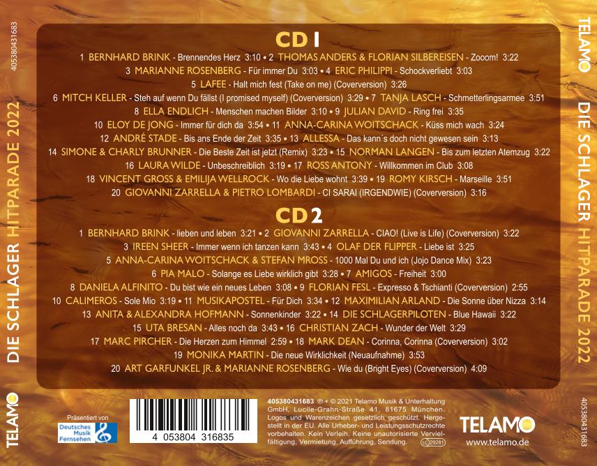 Bernhard Brink präsentiert: Die Schlager Hitparade 2022