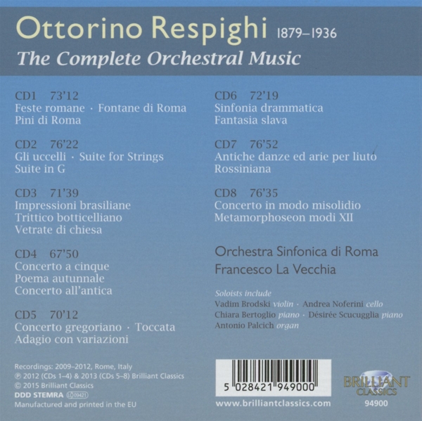 Complete Orchestral Music, 8 Audio-CDs