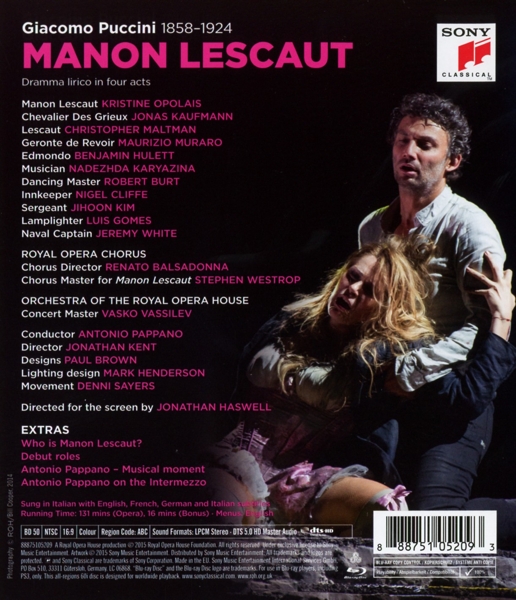 Manon Lescaut, 1 Blu-ray