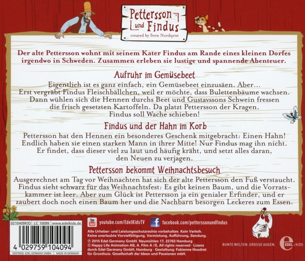 Pettersson und Findus - Aufruhr im Gemüsebeet, Audio-CD