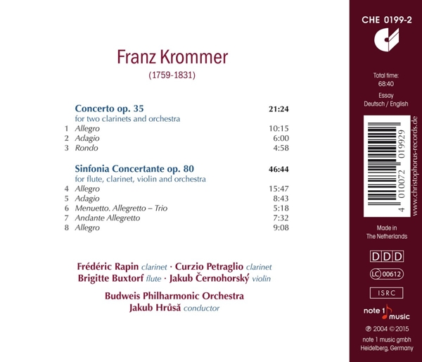 Konzert für 2 Klarinetten op. 35 / Sinfonia Concertante op. 80
