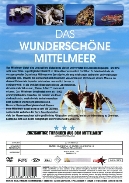 Das Wunderschöne Mittelmeer, 1 DVD