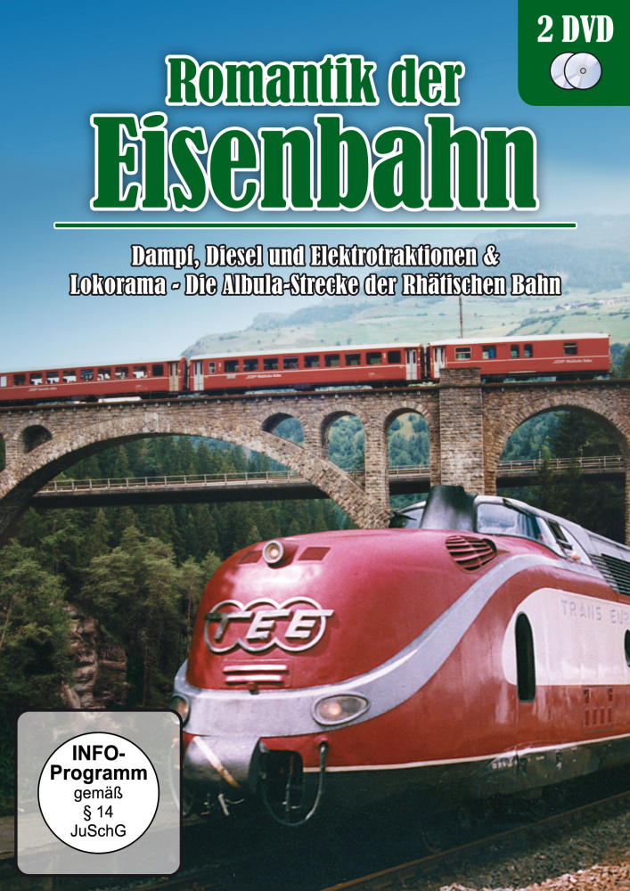 4260187035189 - Romantik der Eisenbahn - Dampf Diesel und Elektrotraktionen & Lokorama - Die Albula-Strecke der Rhätischen Bahn (DVD)